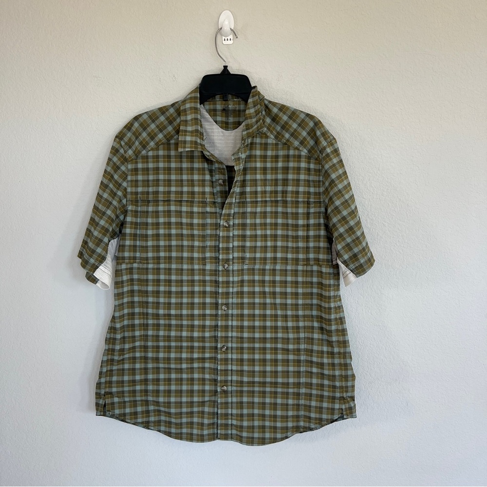 Rei Men’s Plaid Outdoor Short Sleeve Button Down Size XL